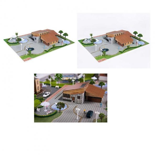 Üç Boyutlu Ahşap Villa Puzzle 1/100