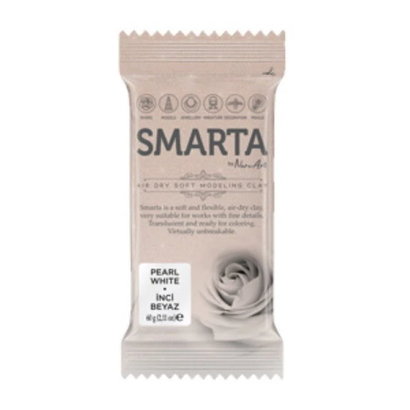 Smarta Modelleme Hamuru 60 gr. METALİK BEYAZ İNCİ