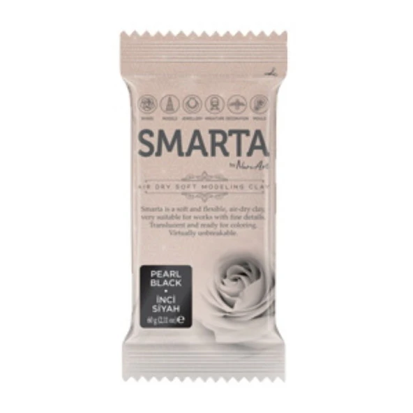 Smarta Modelleme Hamuru 60 gr. METALİK SİYAH İNCİ