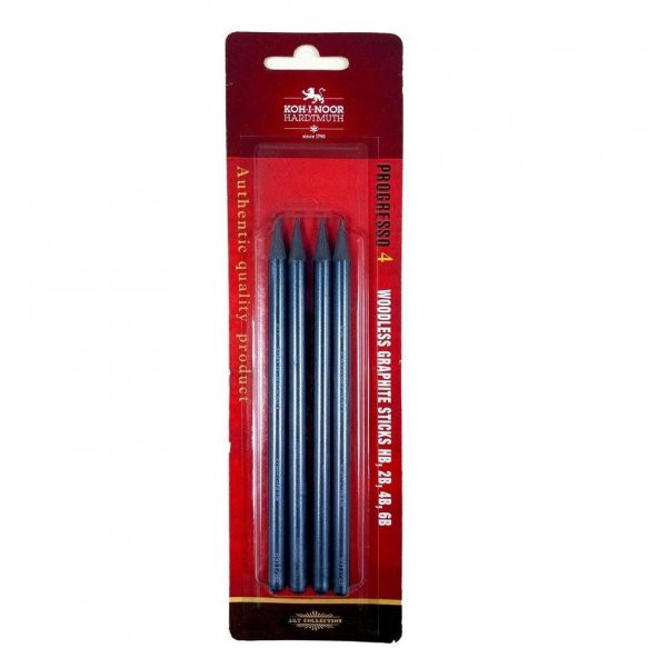 Koh-i Noor Progresso Ağaçsız Grafit Füzen Kalem 4 lü Set (HB-2B-4B-6B)