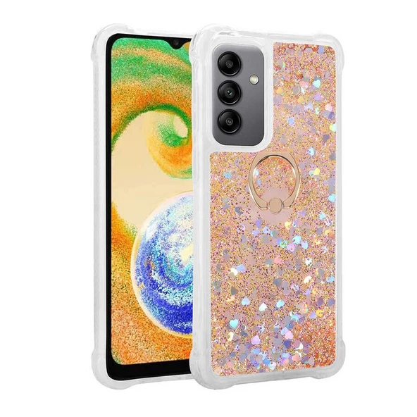 Gpack Samsung Galaxy A14 Kılıf Milce Sulu Yüzüklü Silikon Arka Kapak