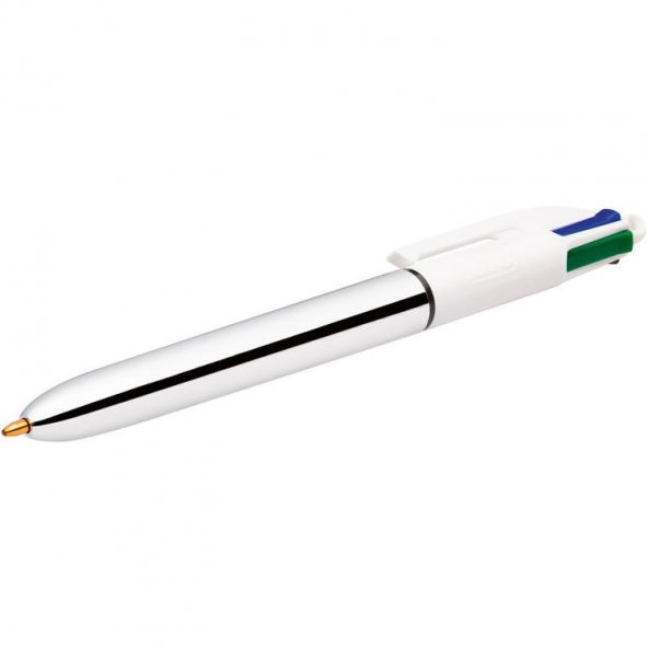 Bic 4 Colours Shine 4 Renk Tükenmez Kalem Gümüş Gövde