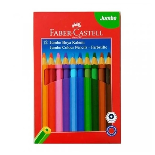 Faber Castell Jumbo Kuru Boya 12 Renk