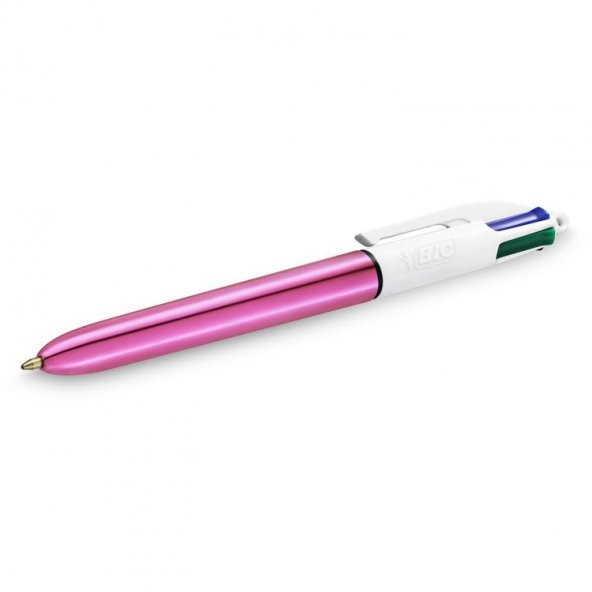 Bic 4 Colours Shine 4 Renk Tükenmez Kalem Pembe Gövde