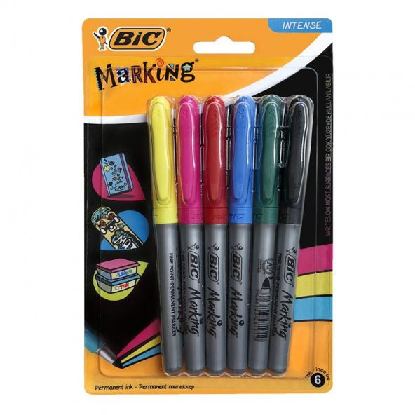 Bic Marking Color Permanent Marker 6 Renk Blister