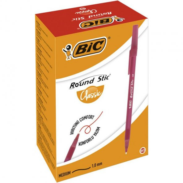 Bic Round Stic Tükenmez Kalem Kırmızı 60lı Kutu