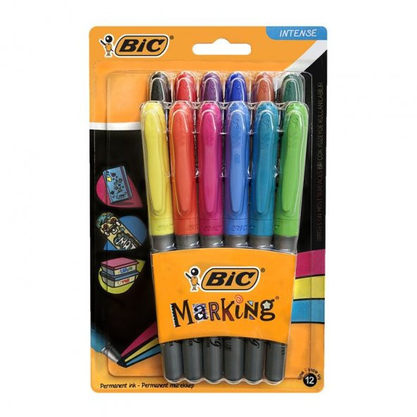 Bic Marking Color Permanent Marker 12 Renk Blister ürün görseli