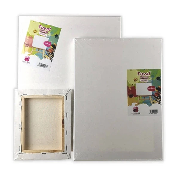 Decomor Arkadan Zımbalı Tuval 10x10 cm