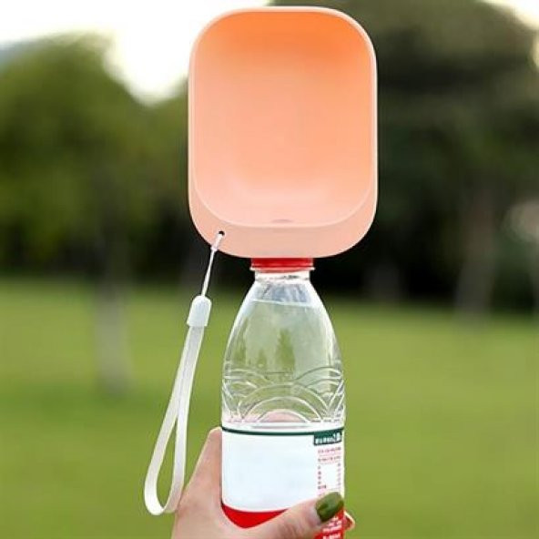 HMT Evcil Hayvan Plastik Yıkanabilir Taşınabilir Su Şişesi Bağlantılı Su Kabı