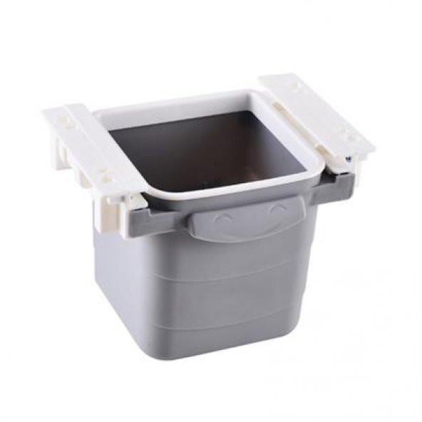 HMT Mini Masa Çöp Kovası Plastik Tezgah Altı Geri Çekilebilir Yapışkanlı Görünmez Bölme Pratik