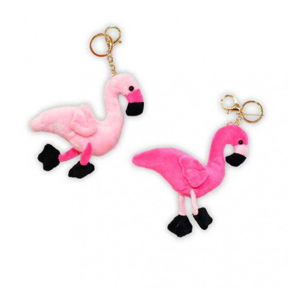 Kzl Peluş Flamingo Anahtarlık