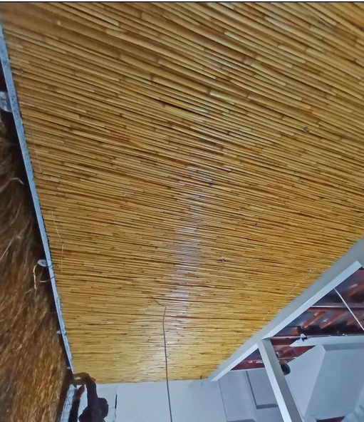 Polybotum Doğal Kamış Hasır Çit 2m X 5m Doğal Bambu -bahçe Çiti - Gölgelik Hasır -tavan Dekorasyon - 7