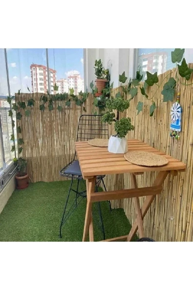Polybotum Doğal Kamış Hasır Çit 2m X 5m Doğal Bambu -bahçe Çiti - Gölgelik Hasır -tavan Dekorasyon - 5