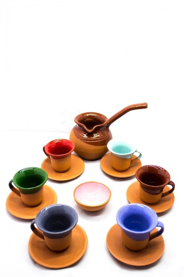 Avanos Toprak Fincan Seti Renk Dünyası 6 lı Set