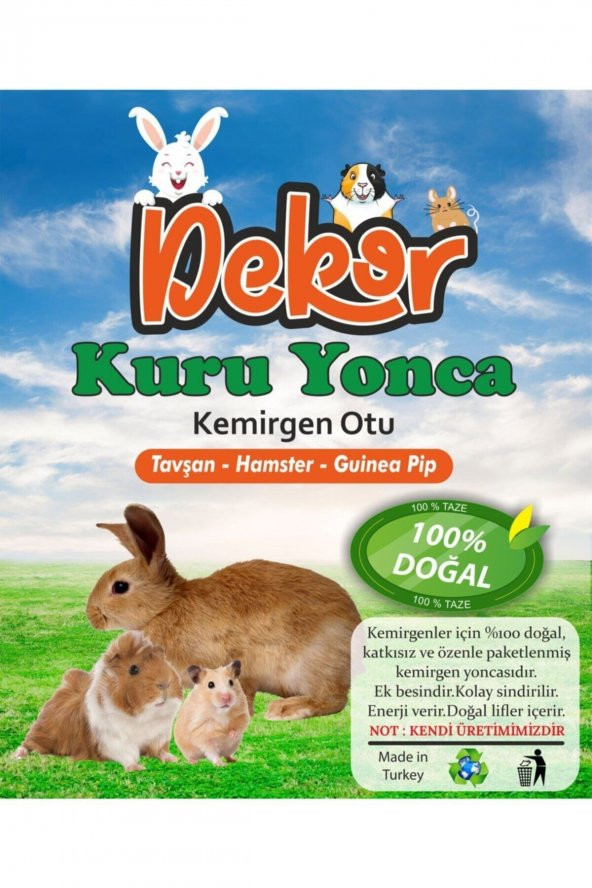 Yeni Mahsül Taze Yapraklı Kemirgen Için Yonca 1 Kg - 2