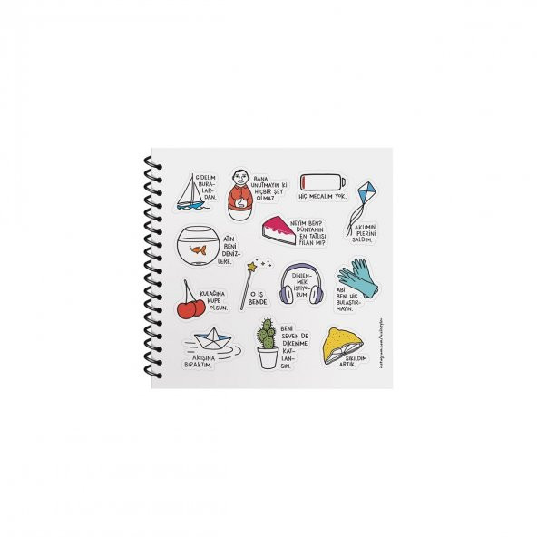 Keskin Color Hisli Şeyler Bağlanamıyorum 16x15 Çizgili Defter - 2