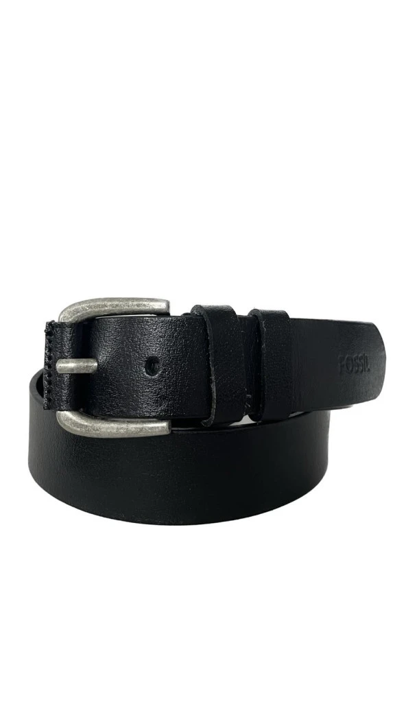 Fossil Hakiki Siyah Deri Spor 4 cm Erkek Kemeri-110 - Resim 3
