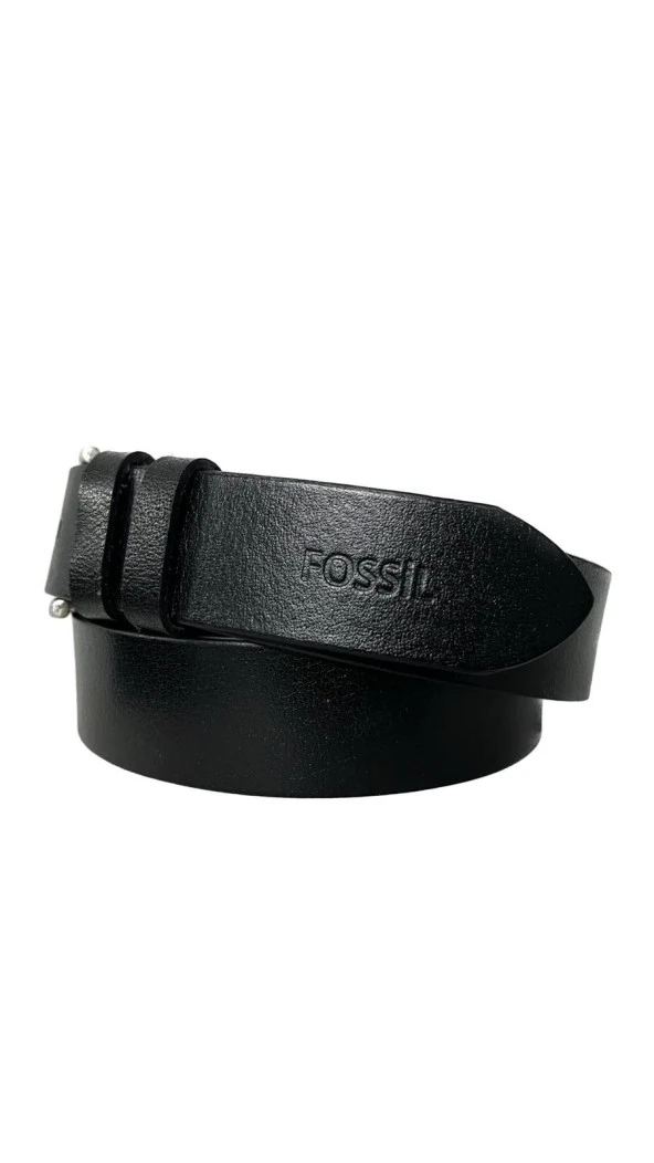 Fossil Hakiki Siyah Deri Spor 4 cm Erkek Kemeri-110 - Resim 4