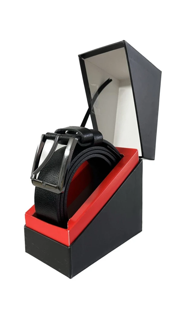 Fossil Siyah Rengi Hakiki Düz Deri Spor 4 cm Erkek Kemeri-120 - Resim 5