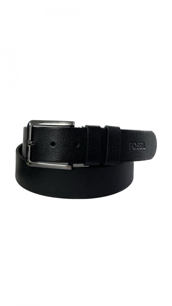 Fossil Siyah Rengi Hakiki Düz Deri Spor 4 cm Erkek Kemeri-125 - 2