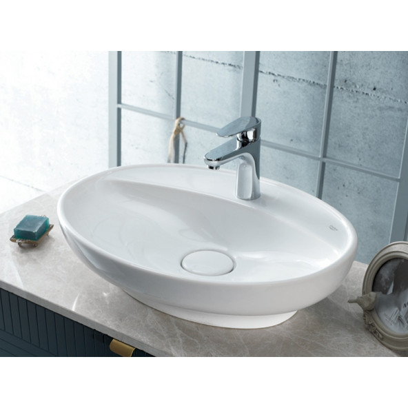 Turkuaz Lal C 60x45 cm Tezgah Üstü Lavabo