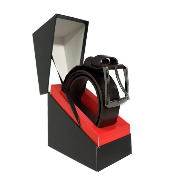 Fossil Kahverengi Hakiki Düz Deri Spor 4 cm Erkek Kemeri-115 - Resim 2