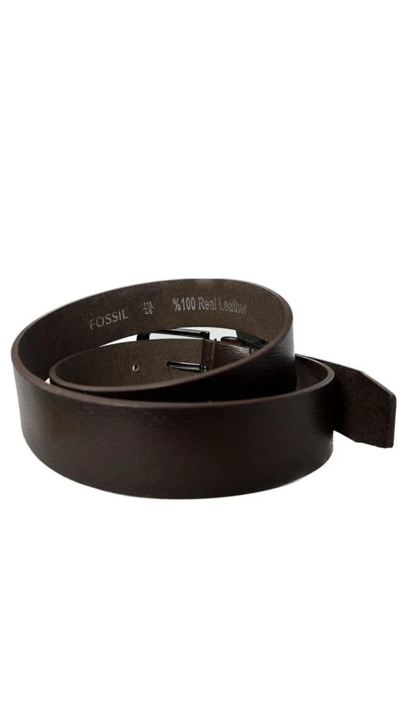 Fossil Kahverengi Hakiki Düz Deri Spor 4 cm Erkek Kemeri-130 - Resim 4