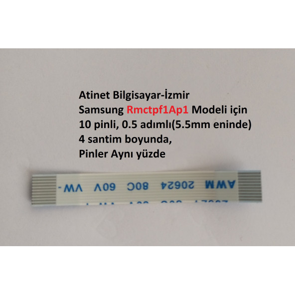 Samsung Rmctpf1ap1 ve  Rmctpf2ap1 modelleri Smart Akıllı Tv Kumanda Flex Kablo 10-0.5-4a