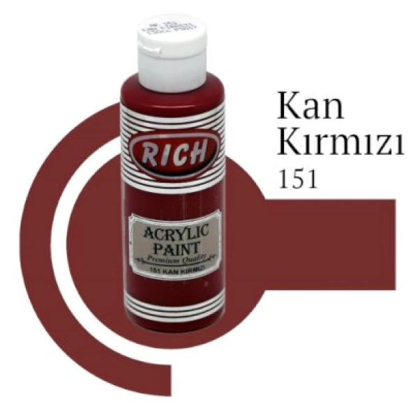 Rich Master Akrilik Boya 120 cc. 151 Kan Kırmızı