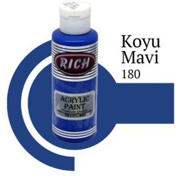 Rich Master Akrilik Boya 120 cc. 180 Koyu Mavi