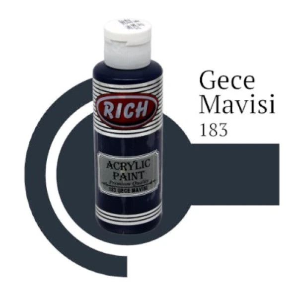 Rich Master Akrilik Boya 120 cc. 183 Gece Mavisi