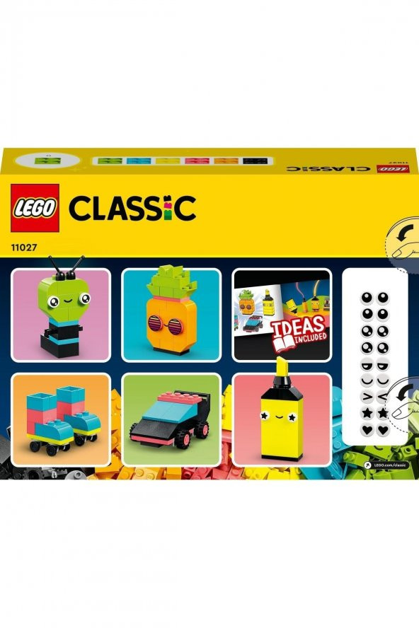 Lego Classic Yaratıcı Neon Eğlence 11027 - 5 Yaş ve Üzeri Çocuklar için Yapım Seti (333 Parça) - 3