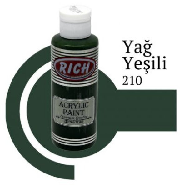 Rich Master Akrilik Boya 120 cc. 210 Yağ Yeşili