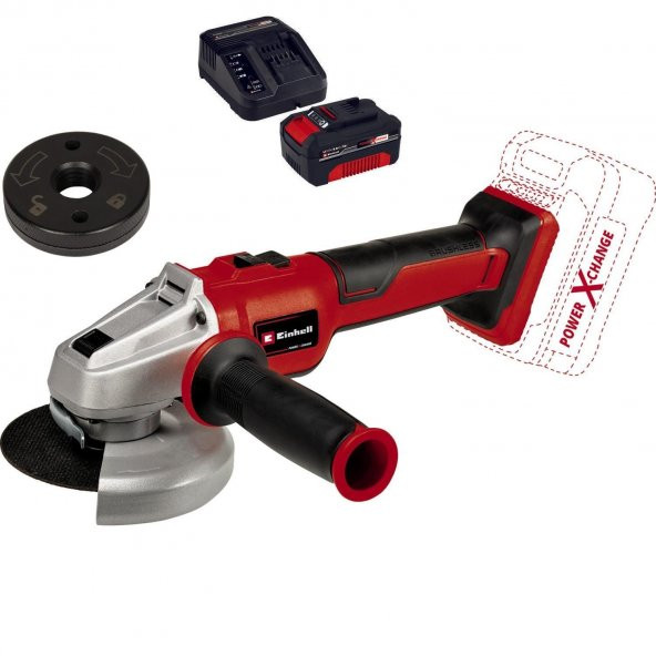 Einhell AXXIO 18/115 Q Akülü Avuç Taşlama (1x4,0Ah)