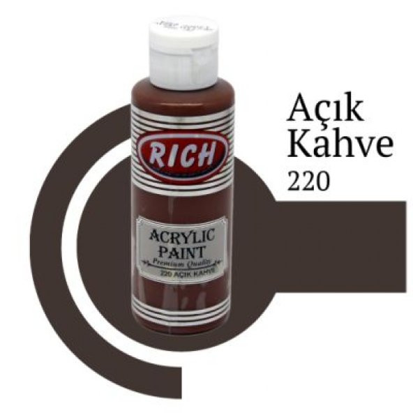 Rich Master Akrilik Boya 120 cc. 220 Açık Kahve