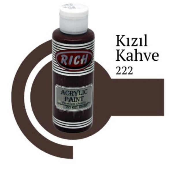 Rich Master Akrilik Boya 120 cc. 222 Kızıl Kahve