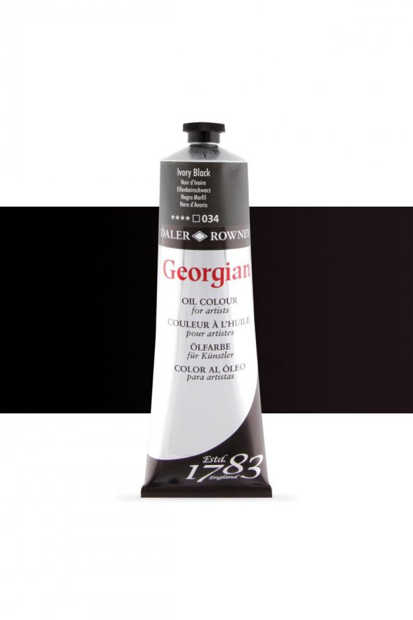 Daler Rowney Georgian Yağlı Boya 225ml Ivory Black 034