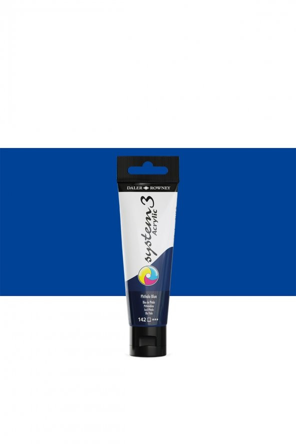 Daler Rowney System 3 Akrilik Boya 150ml 142 Phthalo Blue