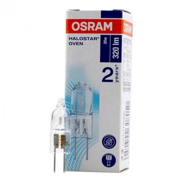 Osram 64428 Oven 20W 12V G4 Duylu Fırın Ampulü (4 Adet)