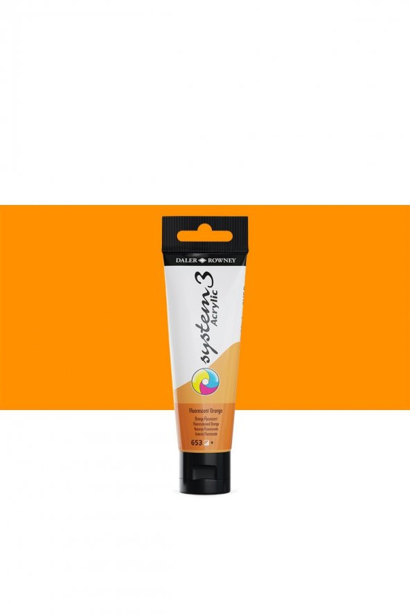 Daler Rowney System 3 Akrilik Boya 150ml 653 Fluoro Orange