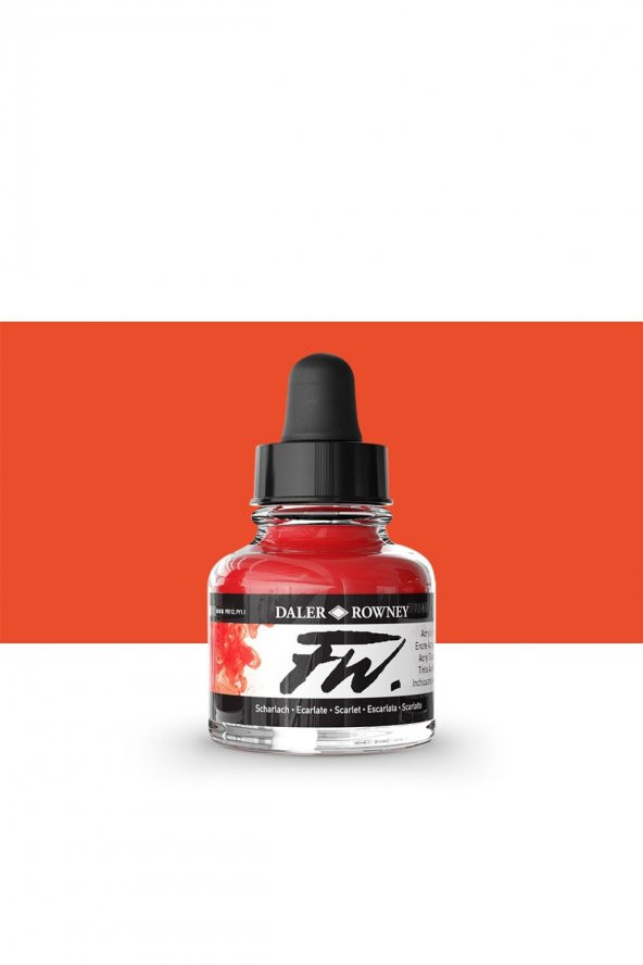 Daler Rowney FW Acrylic Artist Ink 29.5ml Scarlet 567 - 1