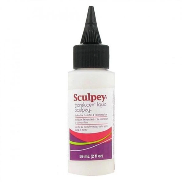 Transluscent Liquid Sculpey (Yarı Saydam Sıvı Polimer Kil, Fırınlanabilir Transfer ve Renklendirme Medyumu) 59 ml.