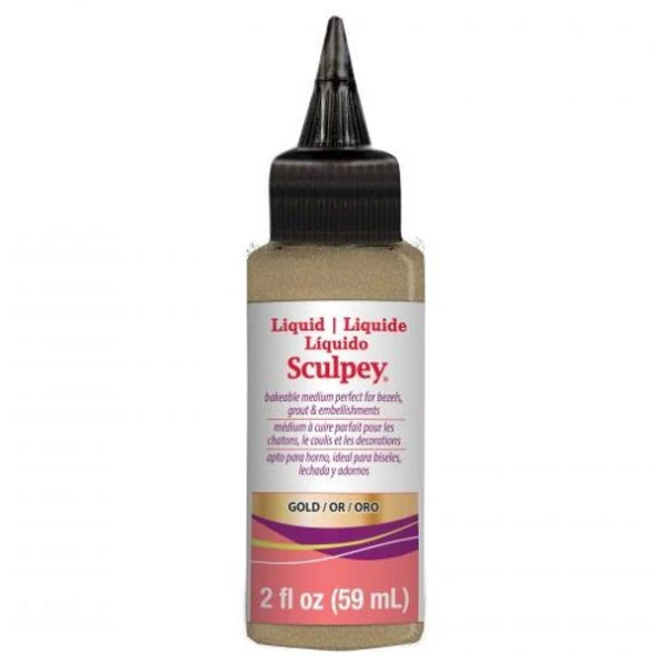 Gold Liquid Sculpey (Altın Rengi Sıvı Polimer Kil) 59 ml.