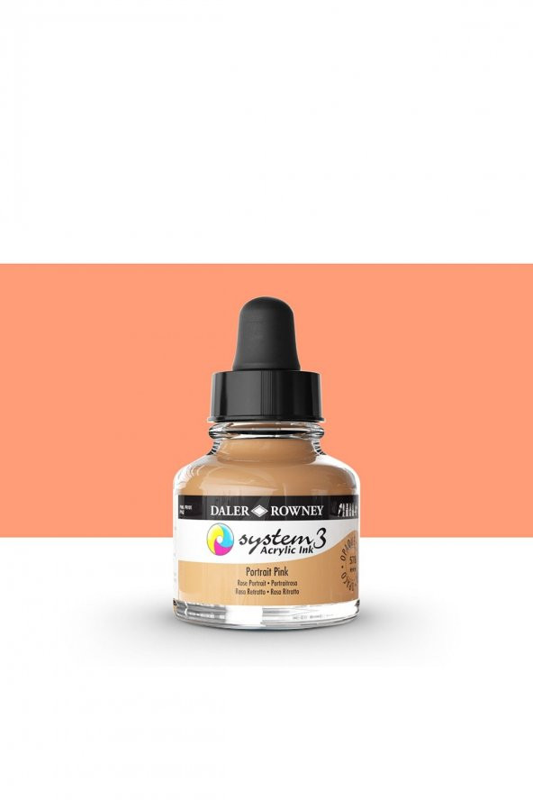 Daler Rowney System 3 Sıvı Akrilik Mürekkep Boya 29.5ml 578 Portrait Pink