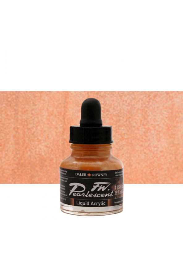 Daler Rowney FW Pearlescent Acrylic Inks 29.5ml Sun Orange 121