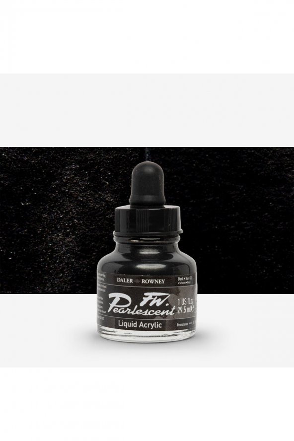 Daler Rowney FW Pearlescent Acrylic Inks 29.5ml Black 032