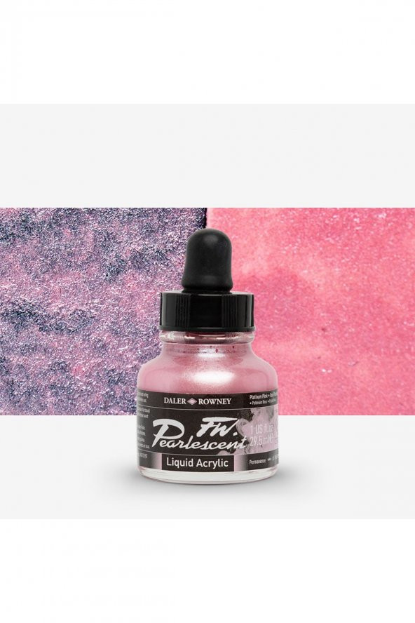 Daler Rowney FW Pearlescent Acrylic Inks 29.5ml Platinum Pink 118