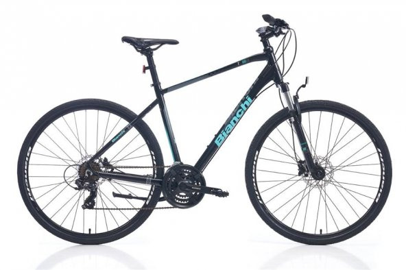 BIANCHI T0018FS-D ERKEK ŞEHİR BİSİKLETİ 510H HD 28 JANT 21 VİTES SİYAH LILAC YS728 - 1