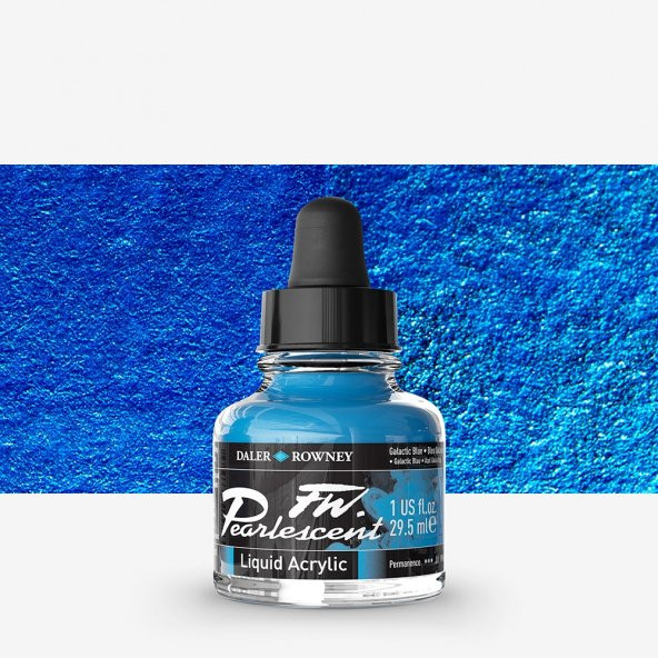 Daler Rowney FW Pearlescent Acrylic Inks 29.5ml Galactic Blue 112