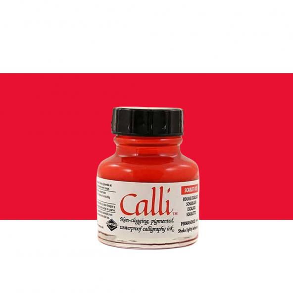 Daler Rowney Calli Kaligrafi Mürekkebi 29,5ml 073 Scarlet